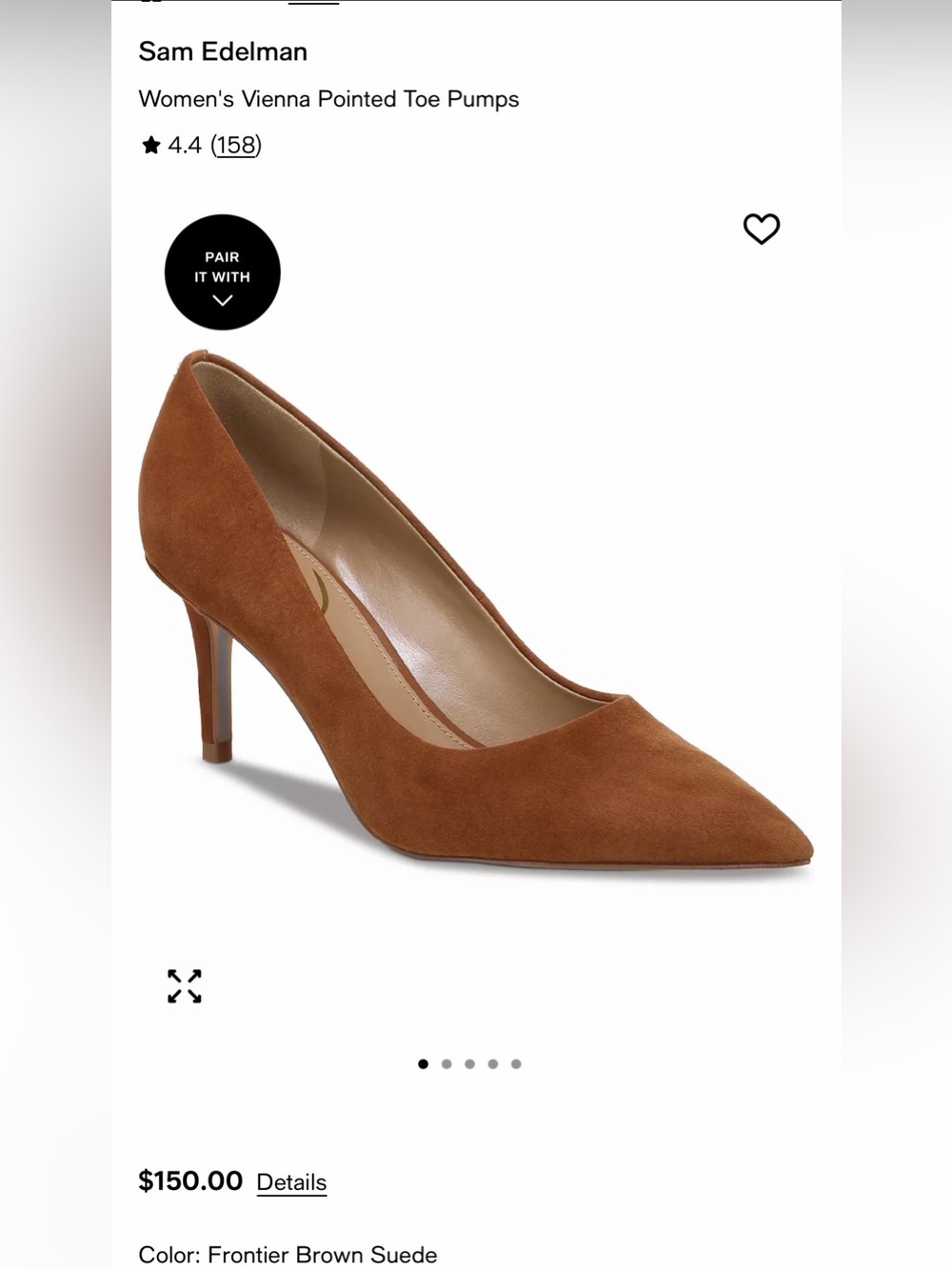 New ! Sam Edelman Women's Vienna Pointed Toe Pumps